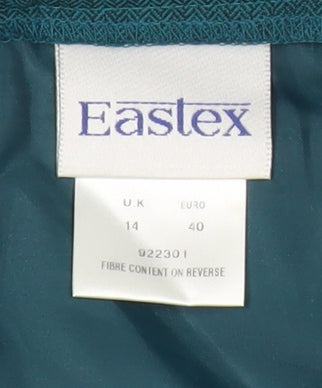 Eastex Womens Green Size 14 Pencil Skirt Lined Workwear Polyester