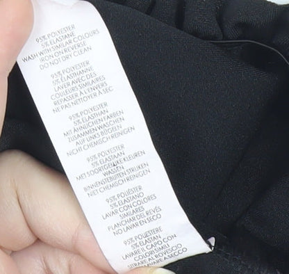 Boohoo Women Black UK 12 Cropped Off Shoulder Puff Sleeve Blouse