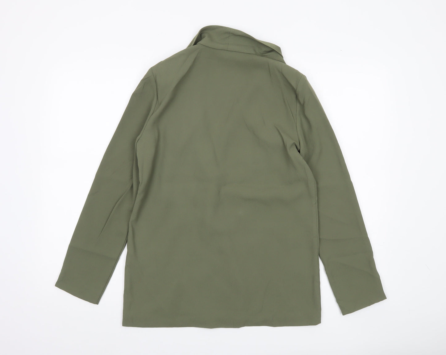 Topshop Women’s Green UK 10 Shawl Collar Double-Breasted Blazer