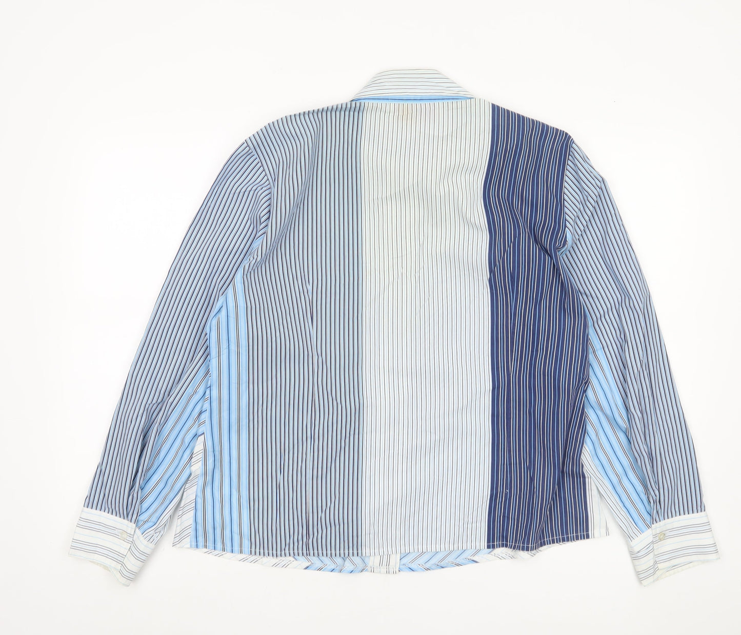 Bonmarché Women’s Blue Striped Button-Up Shirt Size 18 Long Sleeve
