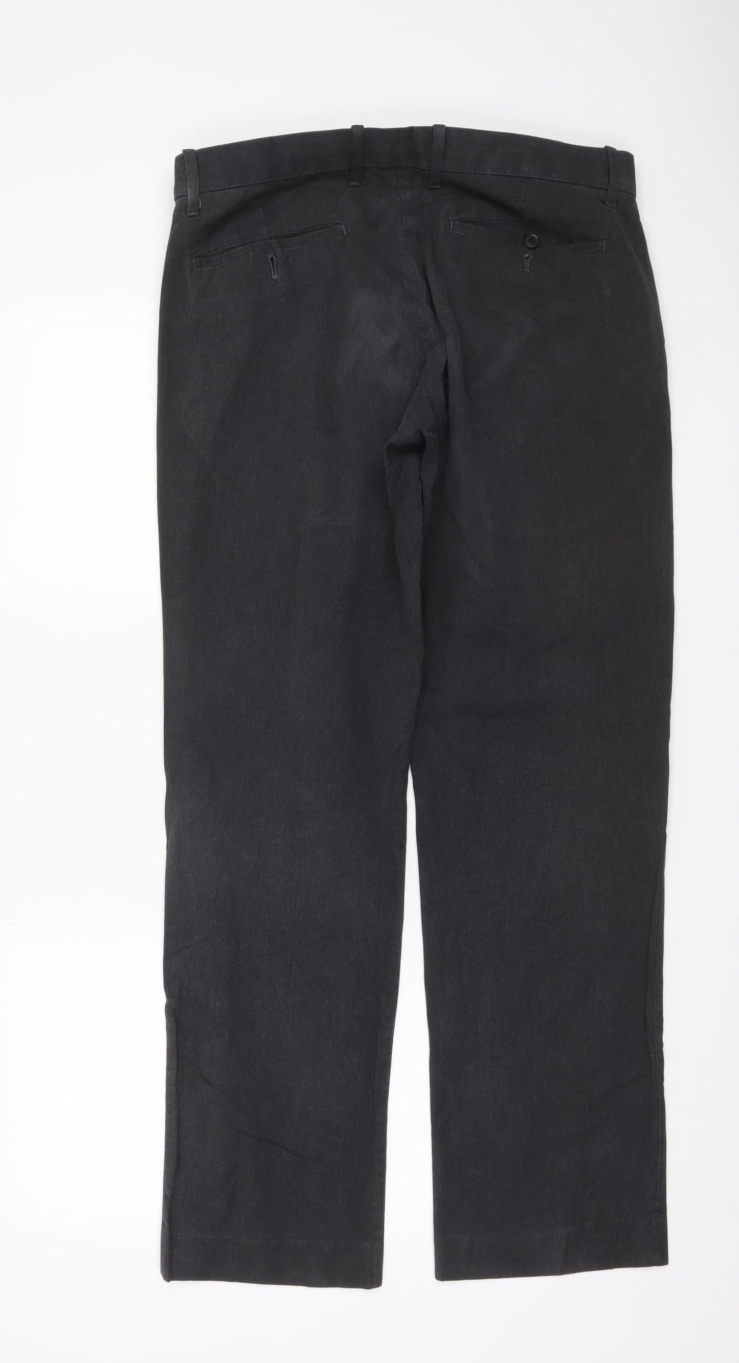 Gap Mens Black Slim Fit Chino Trousers 32x32 Tailored Cotton