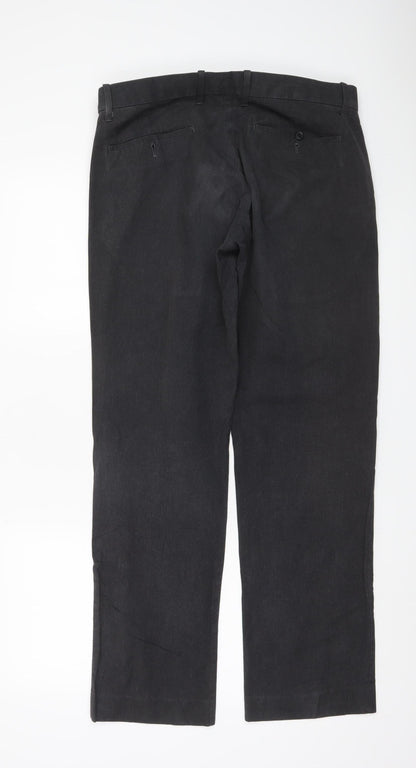 Gap Mens Black Slim Fit Chino Trousers 32x32 Tailored Cotton