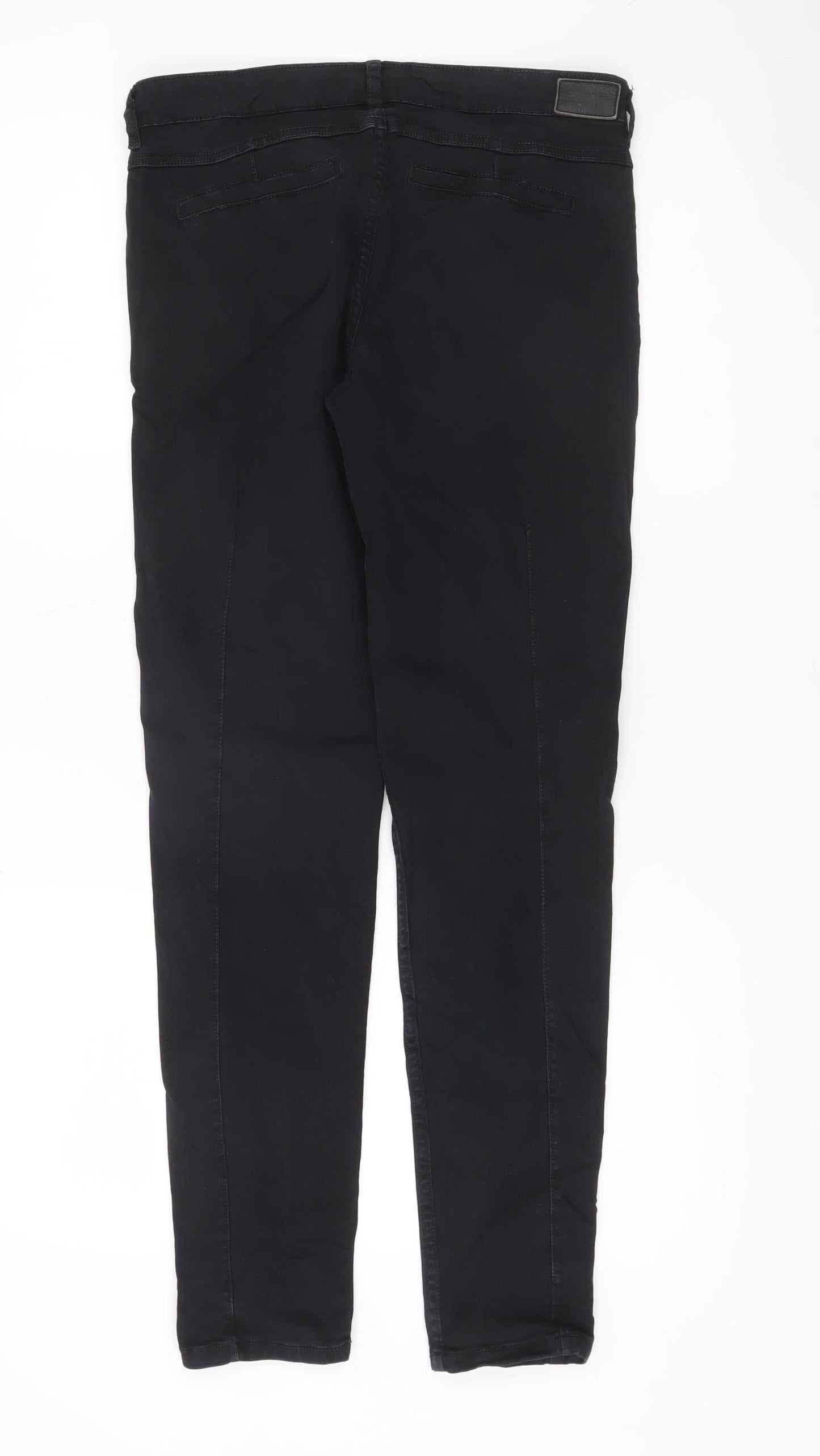 Zara Women Black Skinny Jeans Z1975 Denim Size 8 Slim Fit