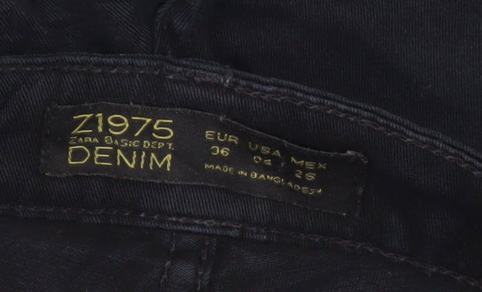 Zara Women Black Skinny Jeans Z1975 Denim Size 8 Slim Fit