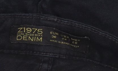 Zara Women Black Skinny Jeans Z1975 Denim Size 8 Slim Fit