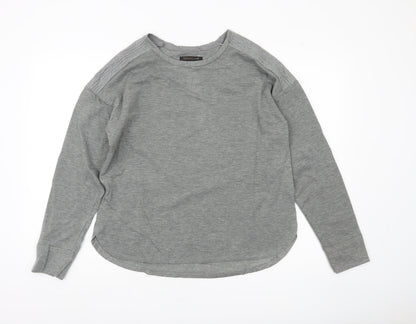 Donna Karan Women Grey Long Sleeve Basic Jersey T-Shirt Size M