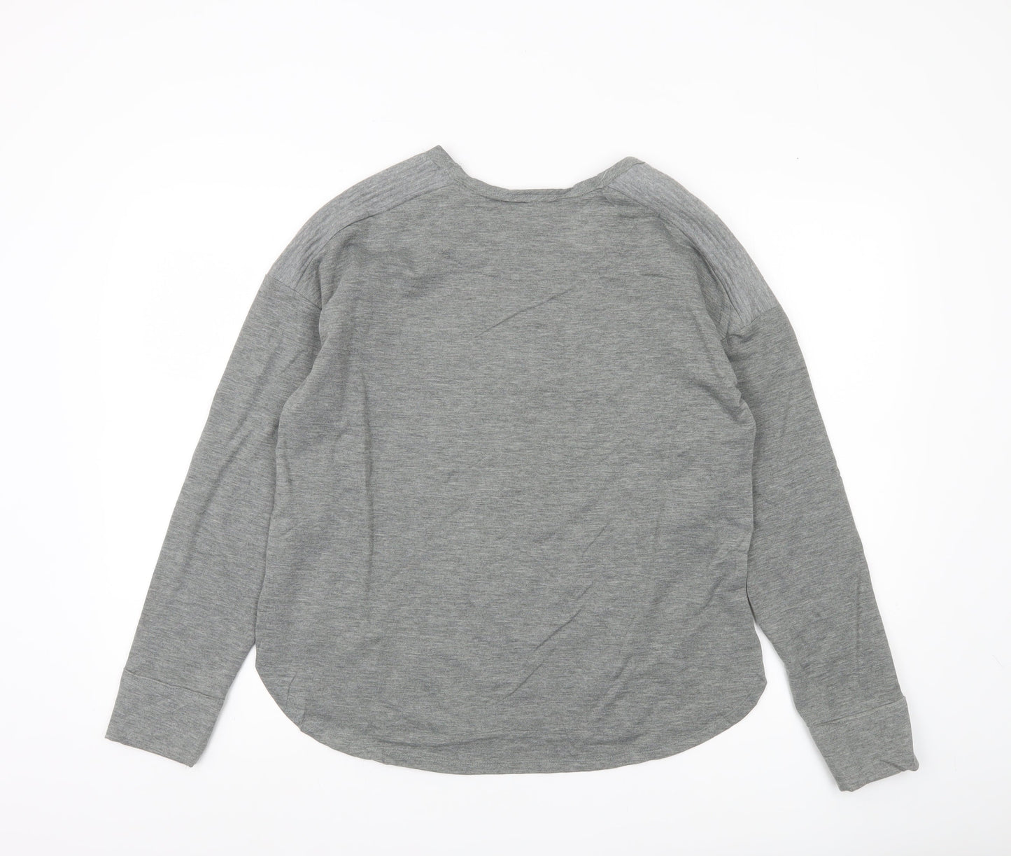 Donna Karan Women Grey Long Sleeve Basic Jersey T-Shirt Size M