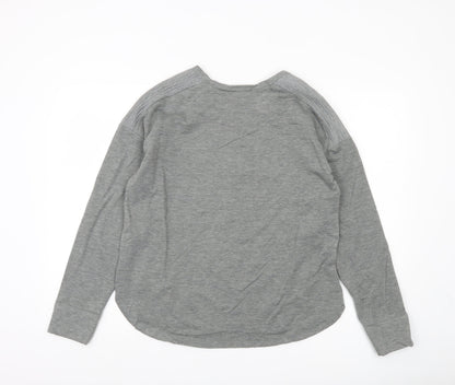 Donna Karan Women Grey Long Sleeve Basic Jersey T-Shirt Size M