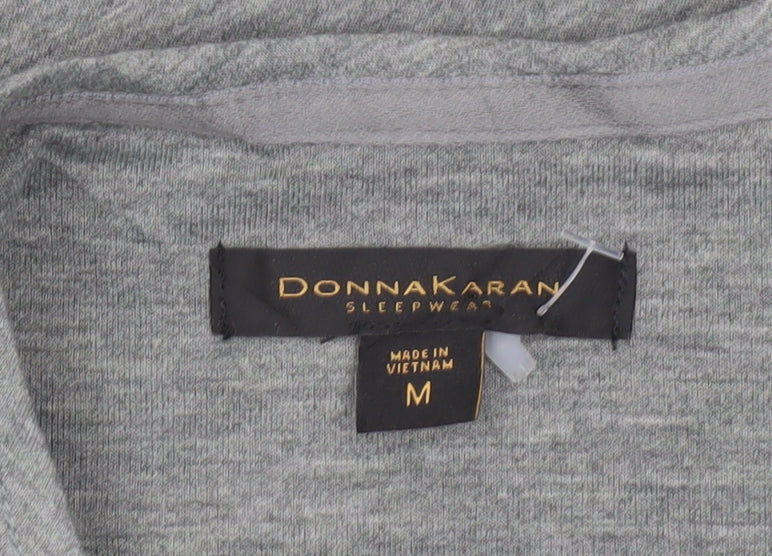 Donna Karan Women Grey Long Sleeve Basic Jersey T-Shirt Size M