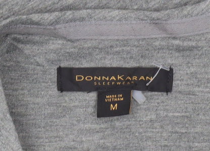 Donna Karan Women Grey Long Sleeve Basic Jersey T-Shirt Size M