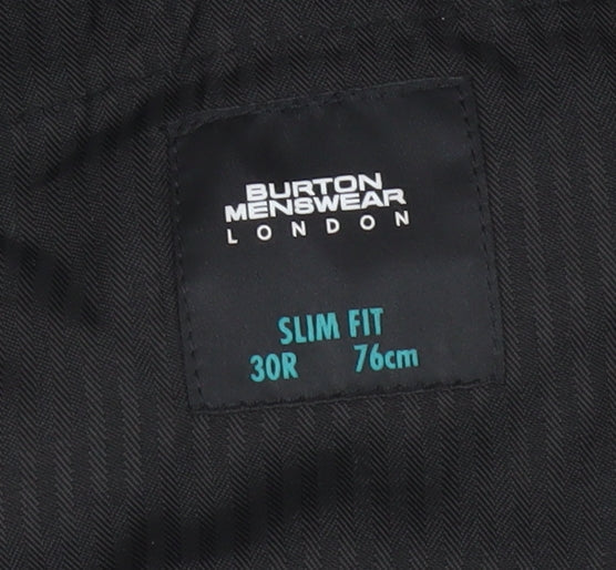 Burton Menswear Men’s Grey Slim Fit Dress Trousers 30R