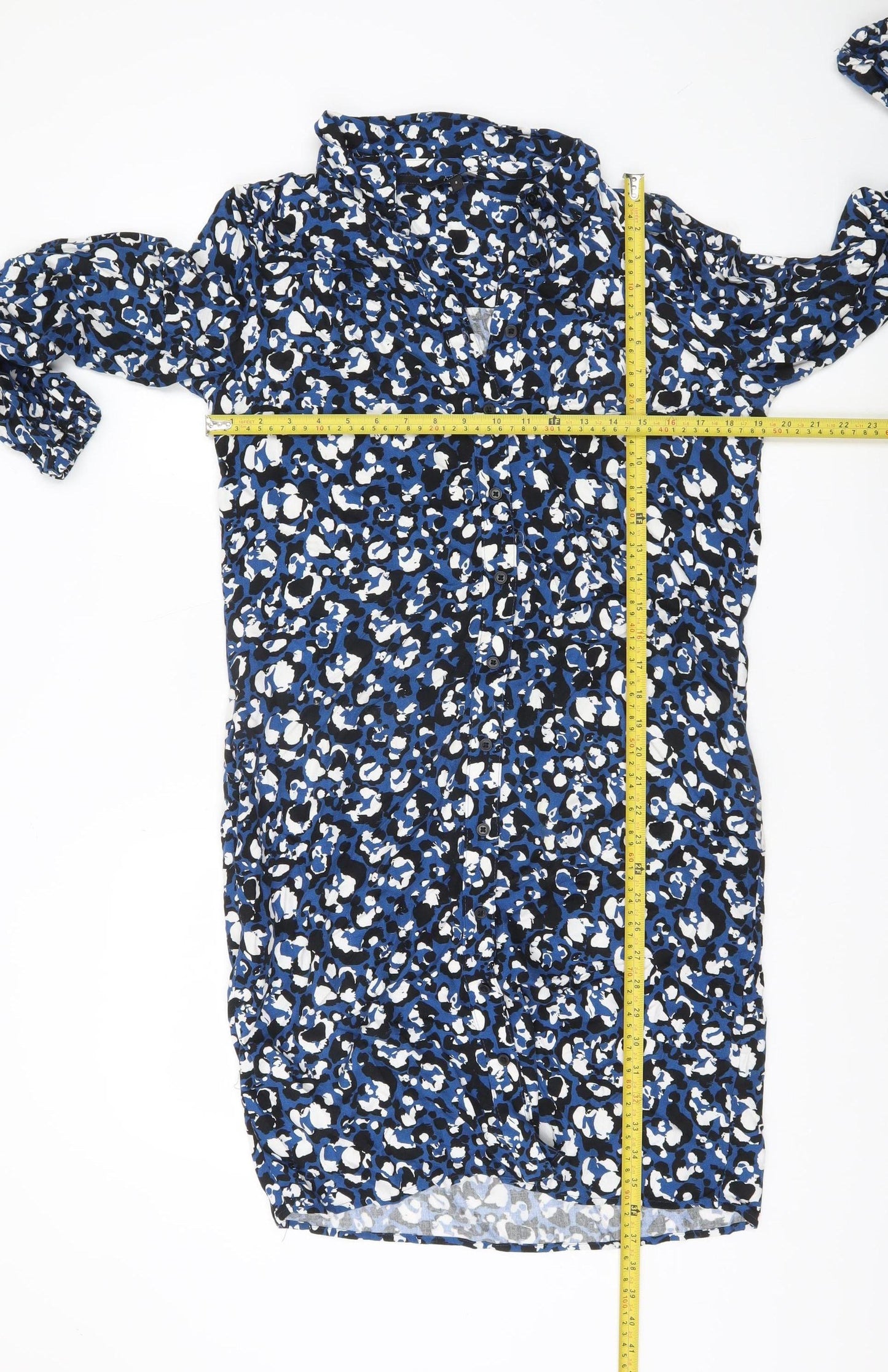 Next Women’s Blue Animal Print Shirt Dress Size 8 Viscose