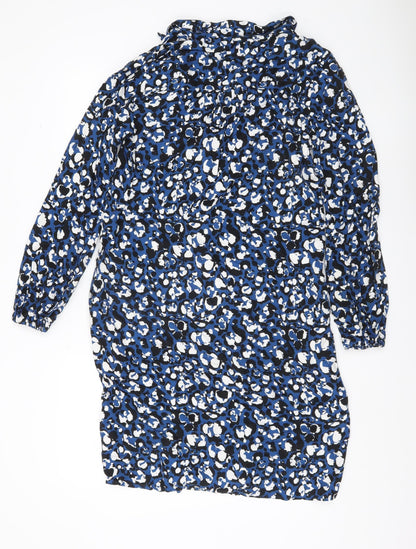 Next Women’s Blue Animal Print Shirt Dress Size 8 Viscose