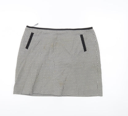 Marks and Spencer Women’s Black Geometric Pencil Skirt Size 14