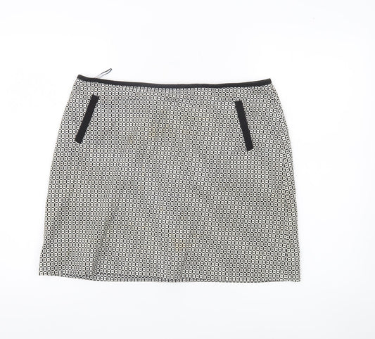 Marks and Spencer Women’s Black Geometric Pencil Skirt Size 14