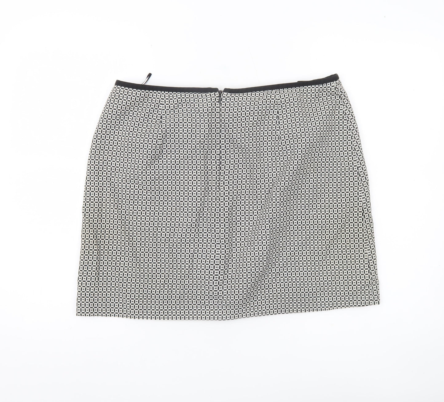 Marks and Spencer Women’s Black Geometric Pencil Skirt Size 14