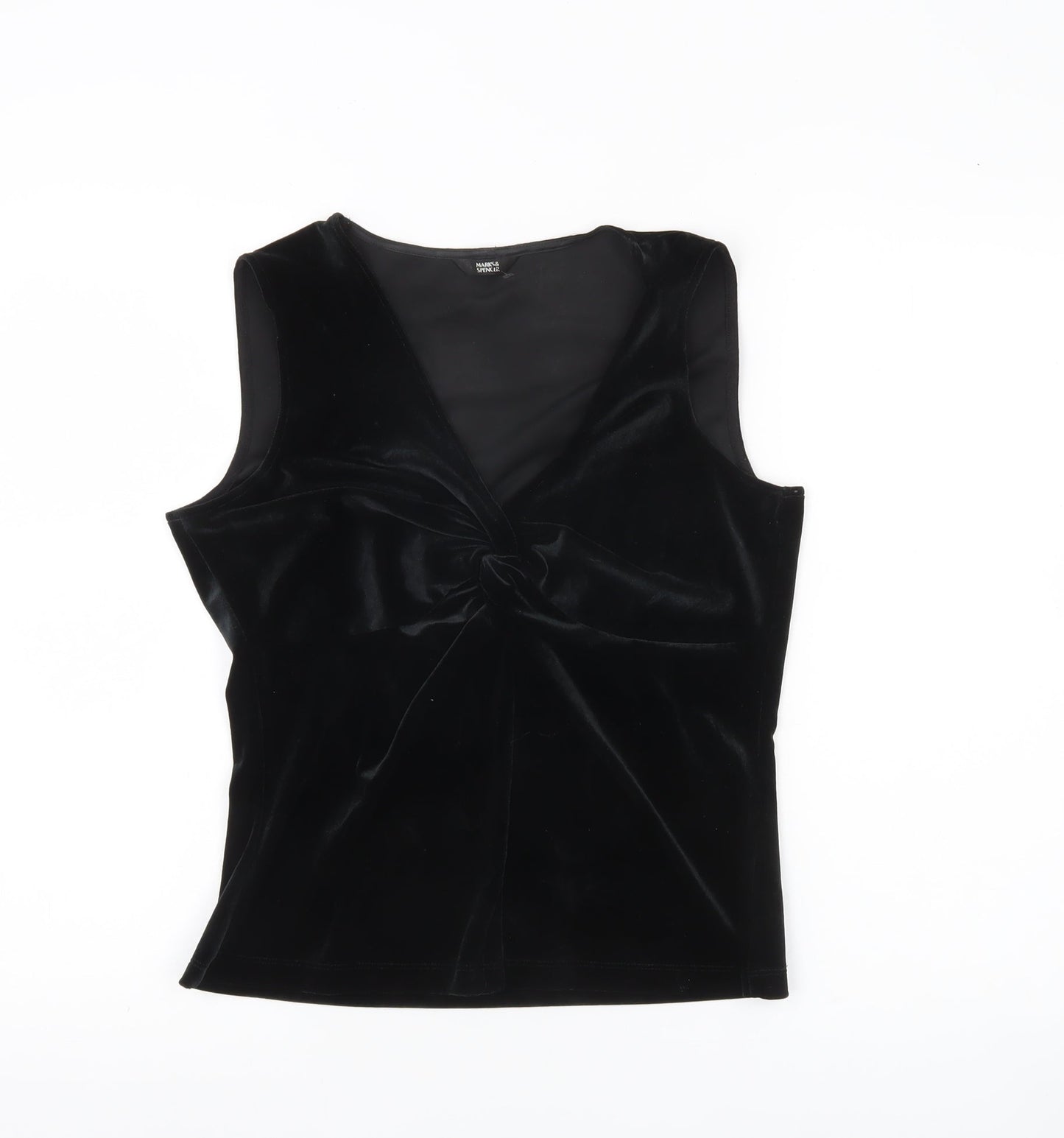 Womens UK Size 14 Marks and Spencer Black Basic Blouse