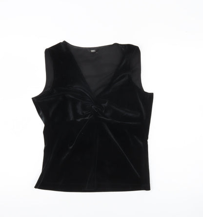 Womens UK Size 14 Marks and Spencer Black Basic Blouse