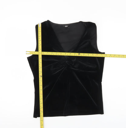 Womens UK Size 14 Marks and Spencer Black Basic Blouse