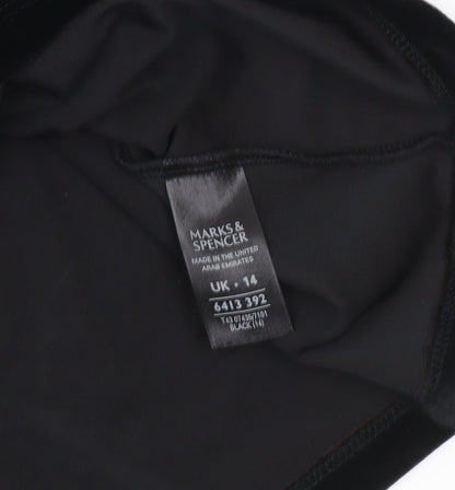 Womens UK Size 14 Marks and Spencer Black Basic Blouse