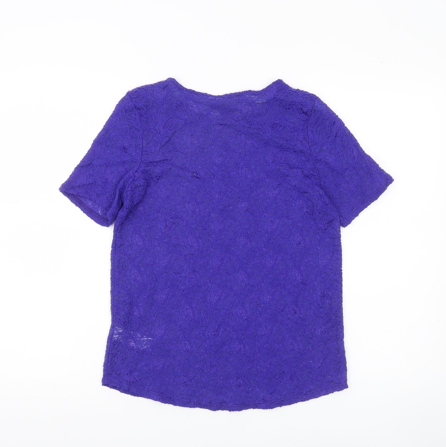 Womens UK Size 10 Dorothy Perkins Purple Basic T-Shirt