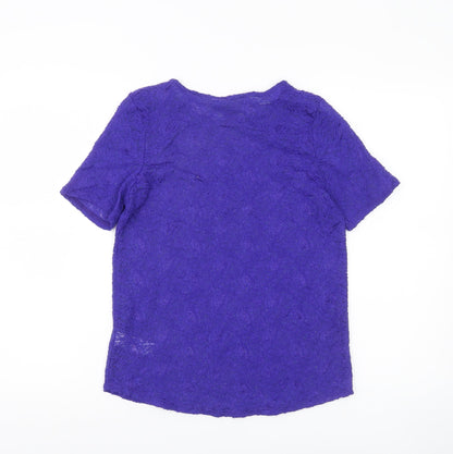 Womens UK Size 10 Dorothy Perkins Purple Basic T-Shirt
