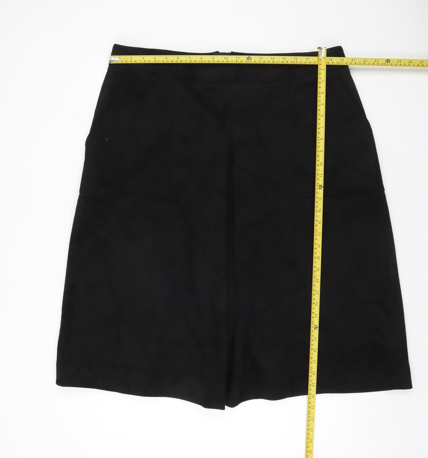 Marks and Spencer Women Black Size 22 Long Pencil Skirt with Pockets