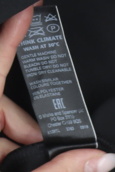 Marks and Spencer Women Black Size 22 Long Pencil Skirt with Pockets