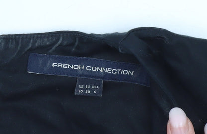 French Connection Women's Black Sequin Bodycon Mini Dress Size 10