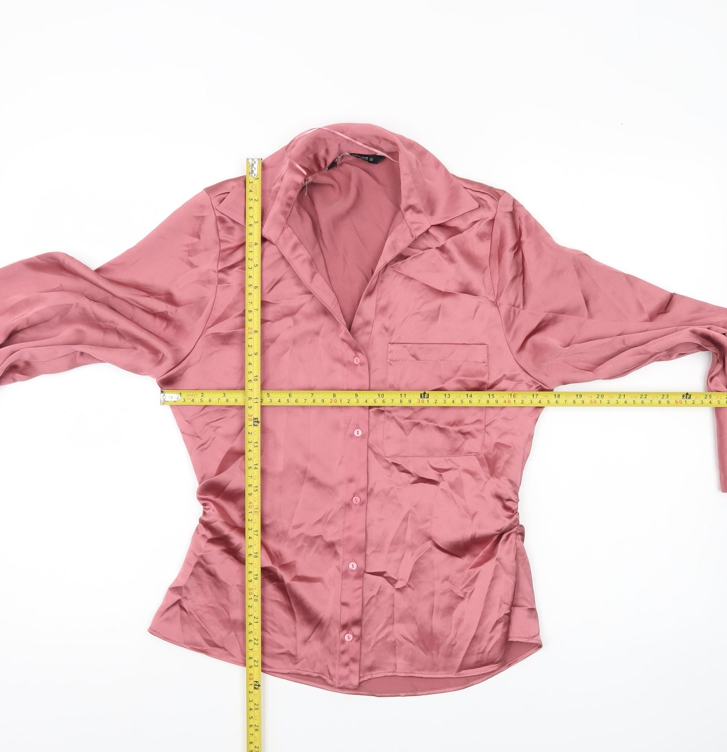 Womens UK Size 8 Zara Pink Basic Blouse