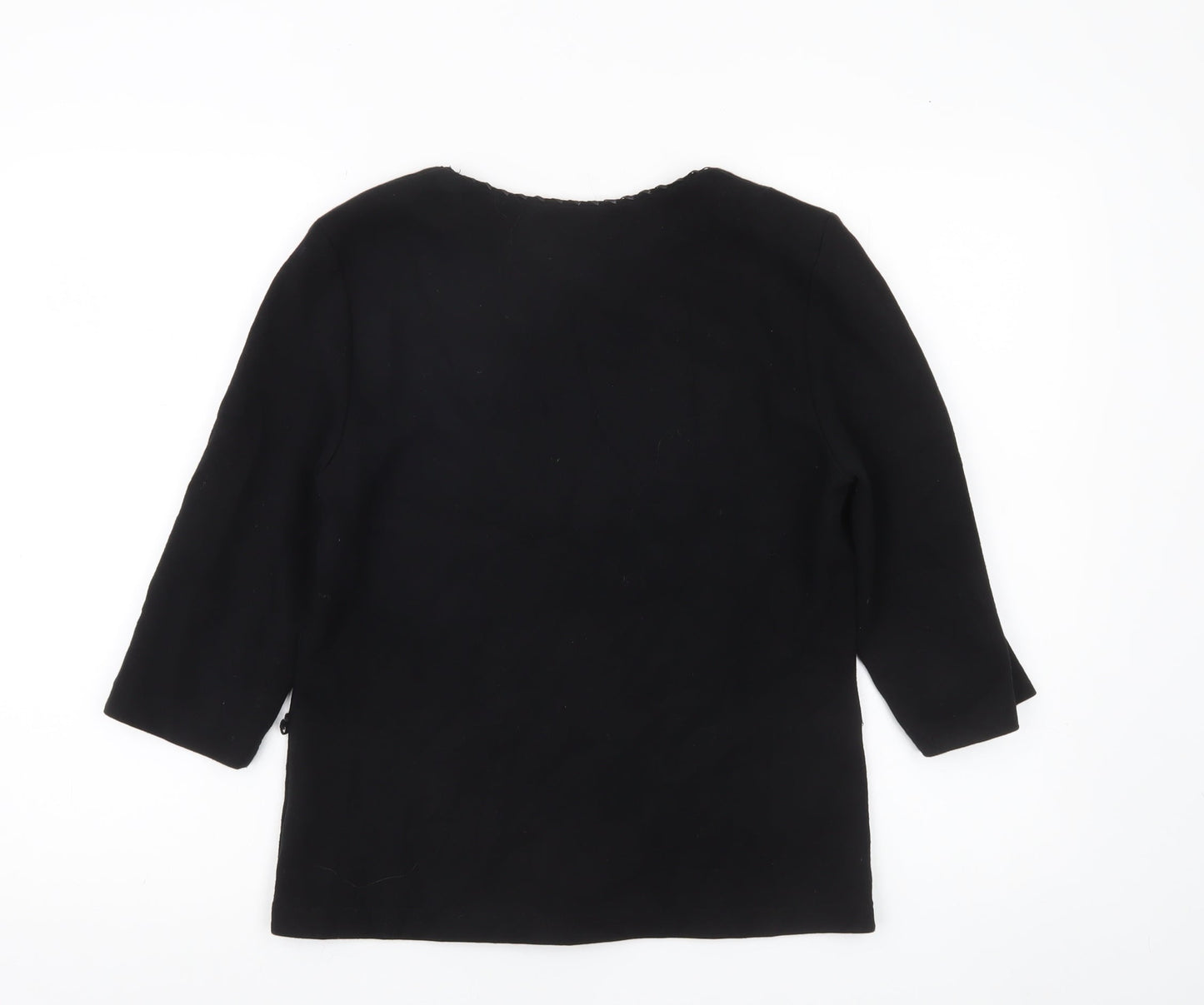 Womens UK Size 12 Minuet Black Basic Blouse