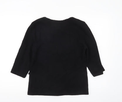 Womens UK Size 12 Minuet Black Basic Blouse