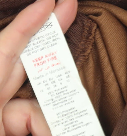 PrettyLittleThing Women’s Brown Halter Bodycon Midi Dress Size 12