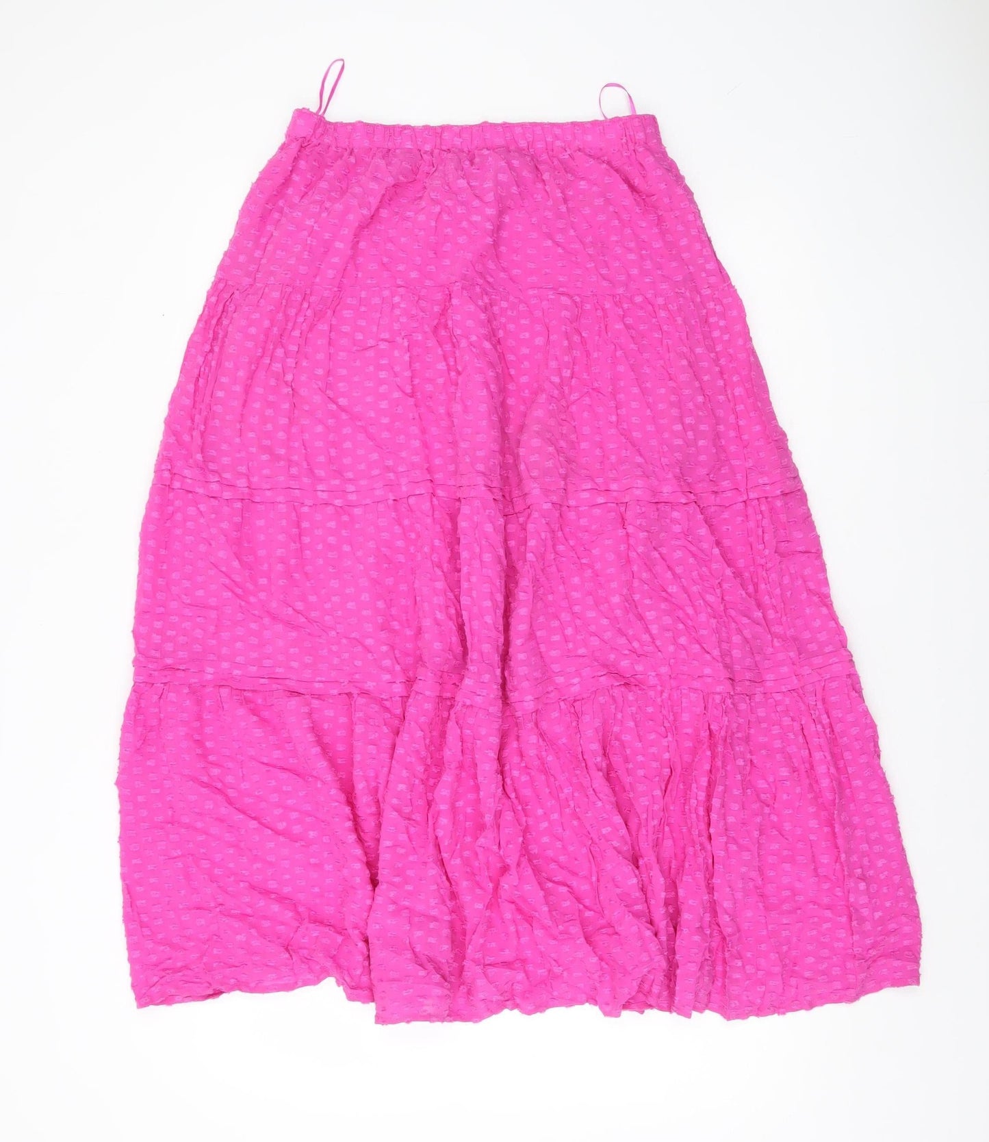 Hush Women’s Pink Size 10 Midi Peasant Skirt Bohemian Viscose