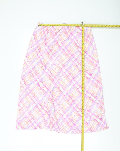Cotswold Collections Womens Multicoloured Plaid A-Line Skirt M
