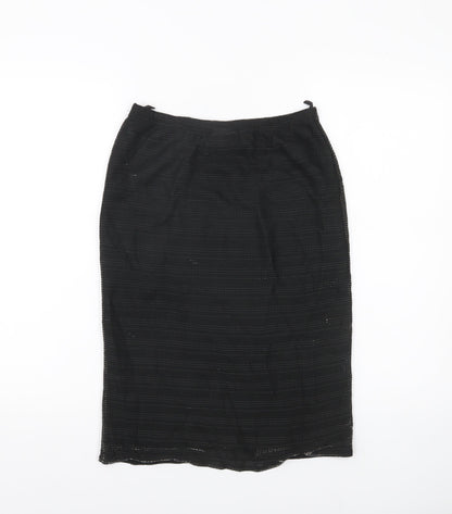 New Look Women’s Black Midi Straight Pencil Skirt Size 10 Party