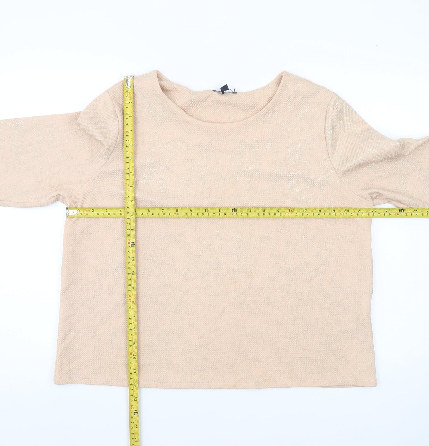 Womens UK Size 18 Kiabi Beige Basic Blouse