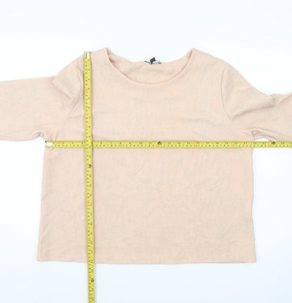 Womens UK Size 18 Kiabi Beige Basic Blouse