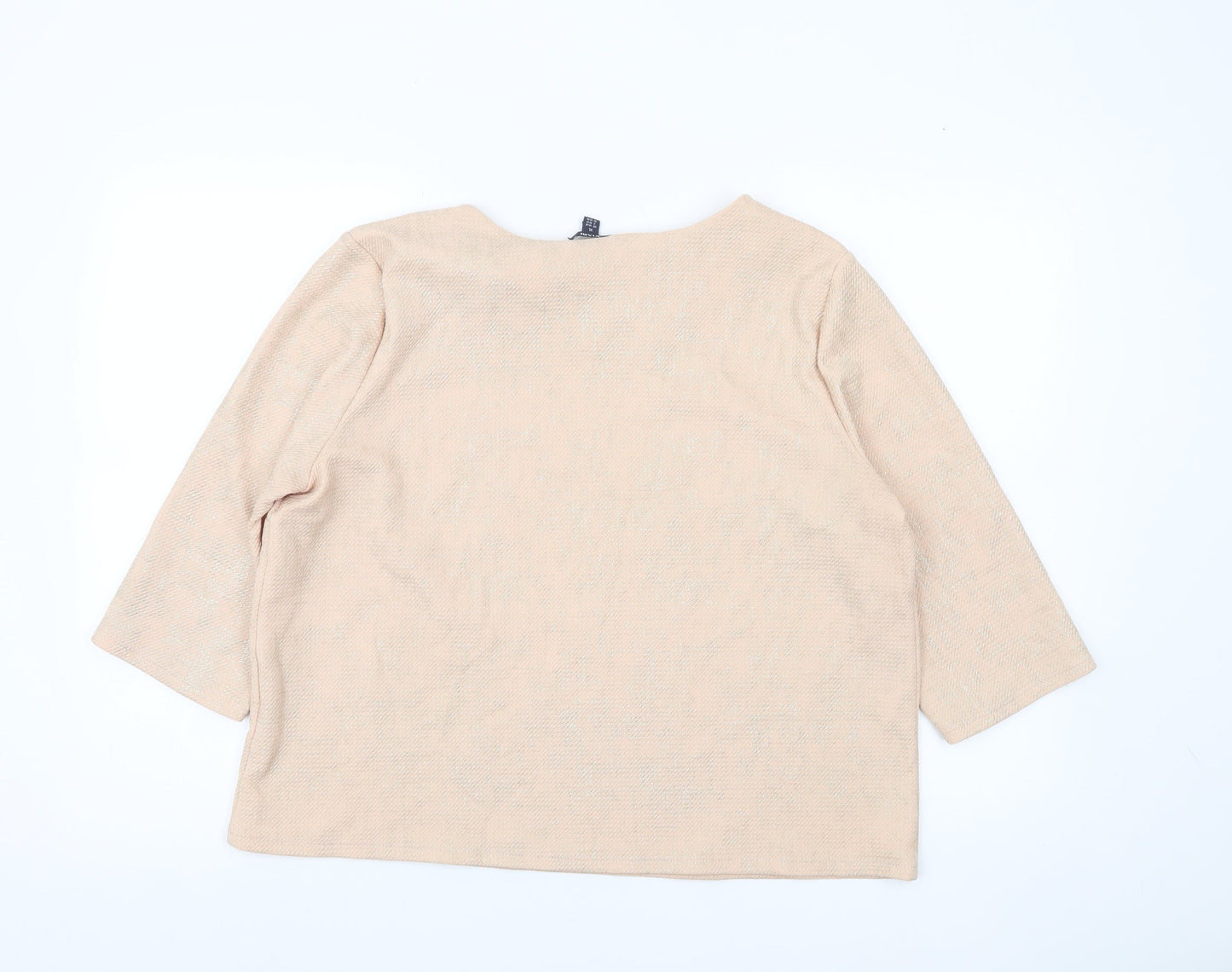 Womens UK Size 18 Kiabi Beige Basic Blouse