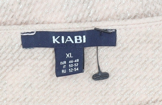 Womens UK Size 18 Kiabi Beige Basic Blouse