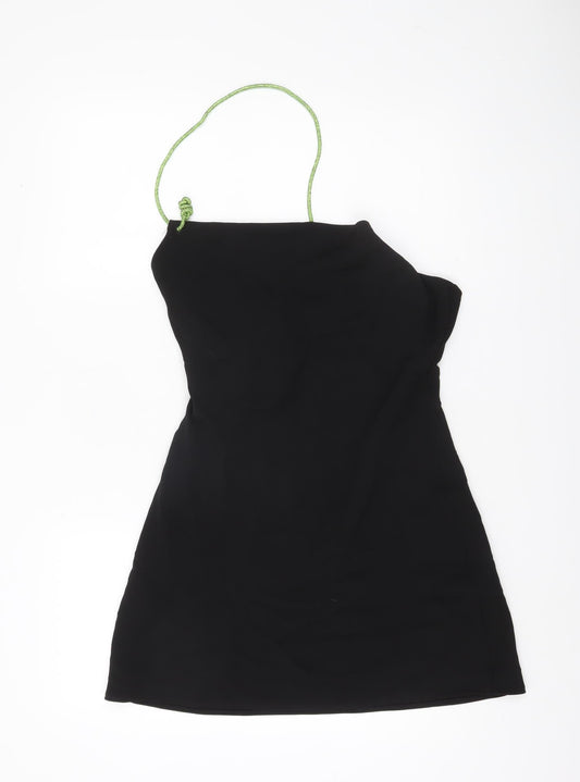 Zara Women’s Black XS Asymmetric Strap One Shoulder Party Dress