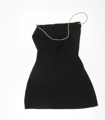 Zara Women’s Black XS Asymmetric Strap One Shoulder Party Dress