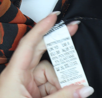 PrettyLittleThing Women’s Multicoloured Animal Print Mini Wrap Dress UK 10