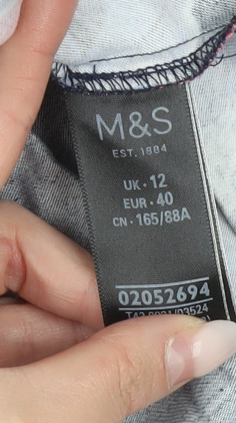 Womens UK Size 12 Marks and Spencer Multicoloured Tunic Blouse