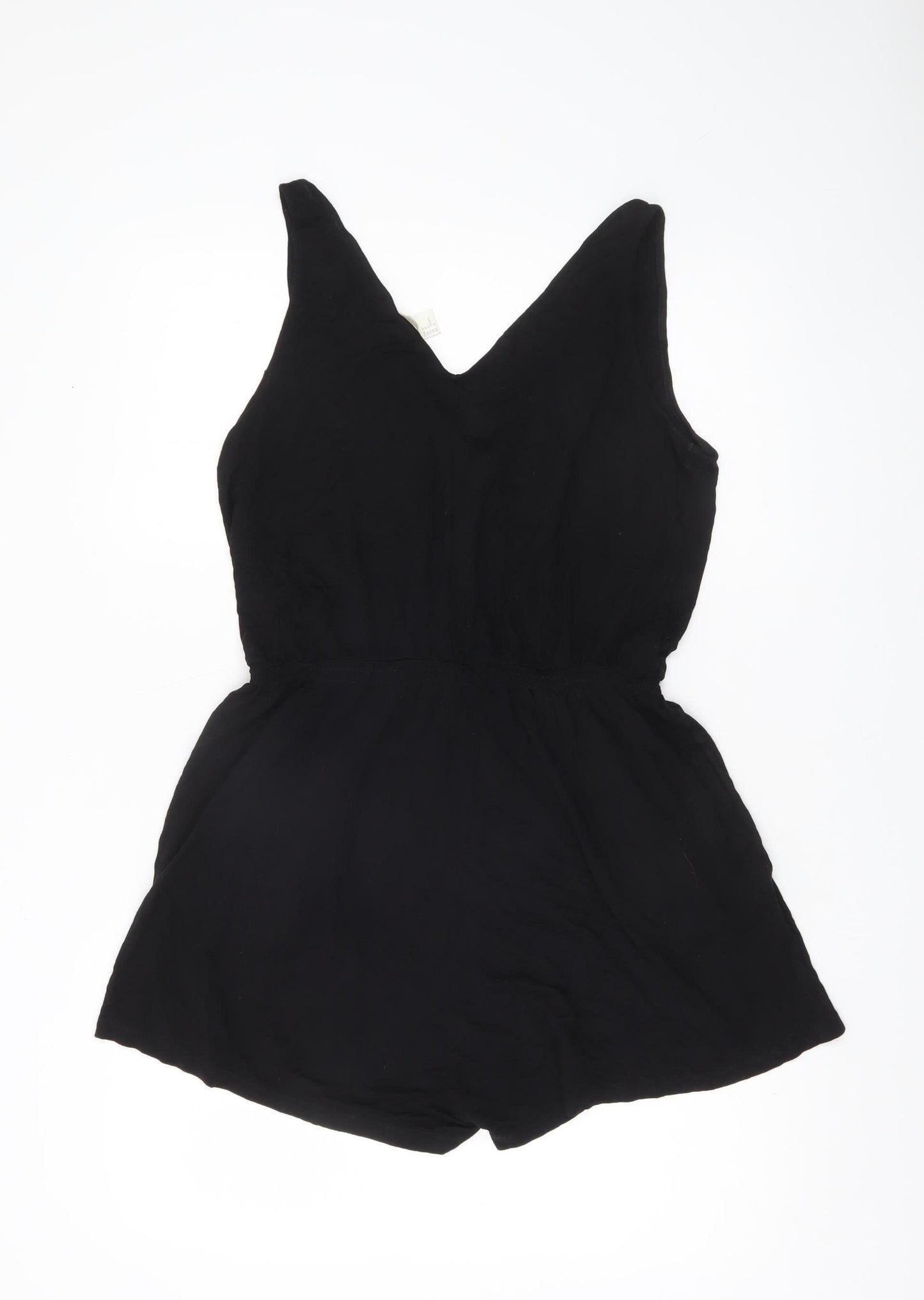 H&M Women’s Black V-Neck Sleeveless Casual Playsuit Size 12