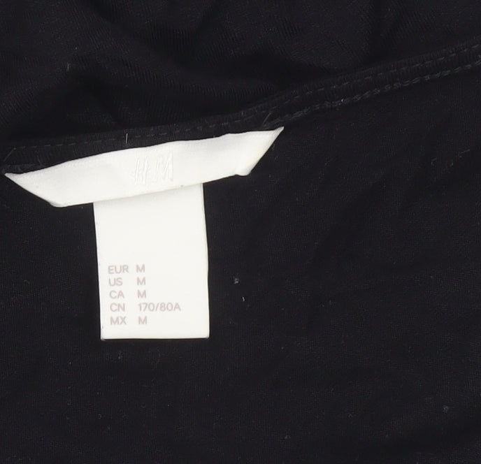 H&M Women’s Black V-Neck Sleeveless Casual Playsuit Size 12