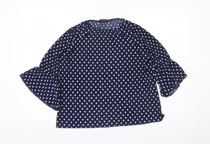 Womens UK Size 8 Dorothy Perkins Blue Tunic Blouse