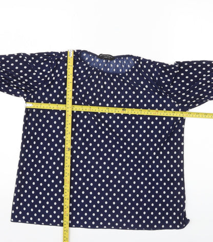 Womens UK Size 8 Dorothy Perkins Blue Tunic Blouse