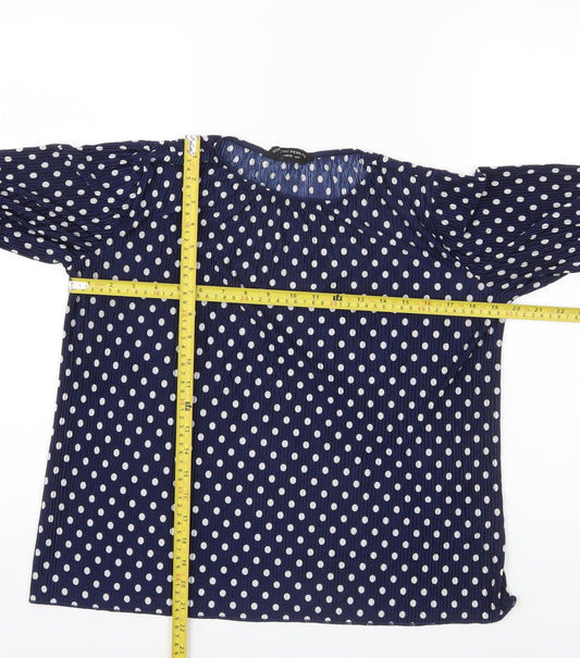 Womens UK Size 8 Dorothy Perkins Blue Tunic Blouse