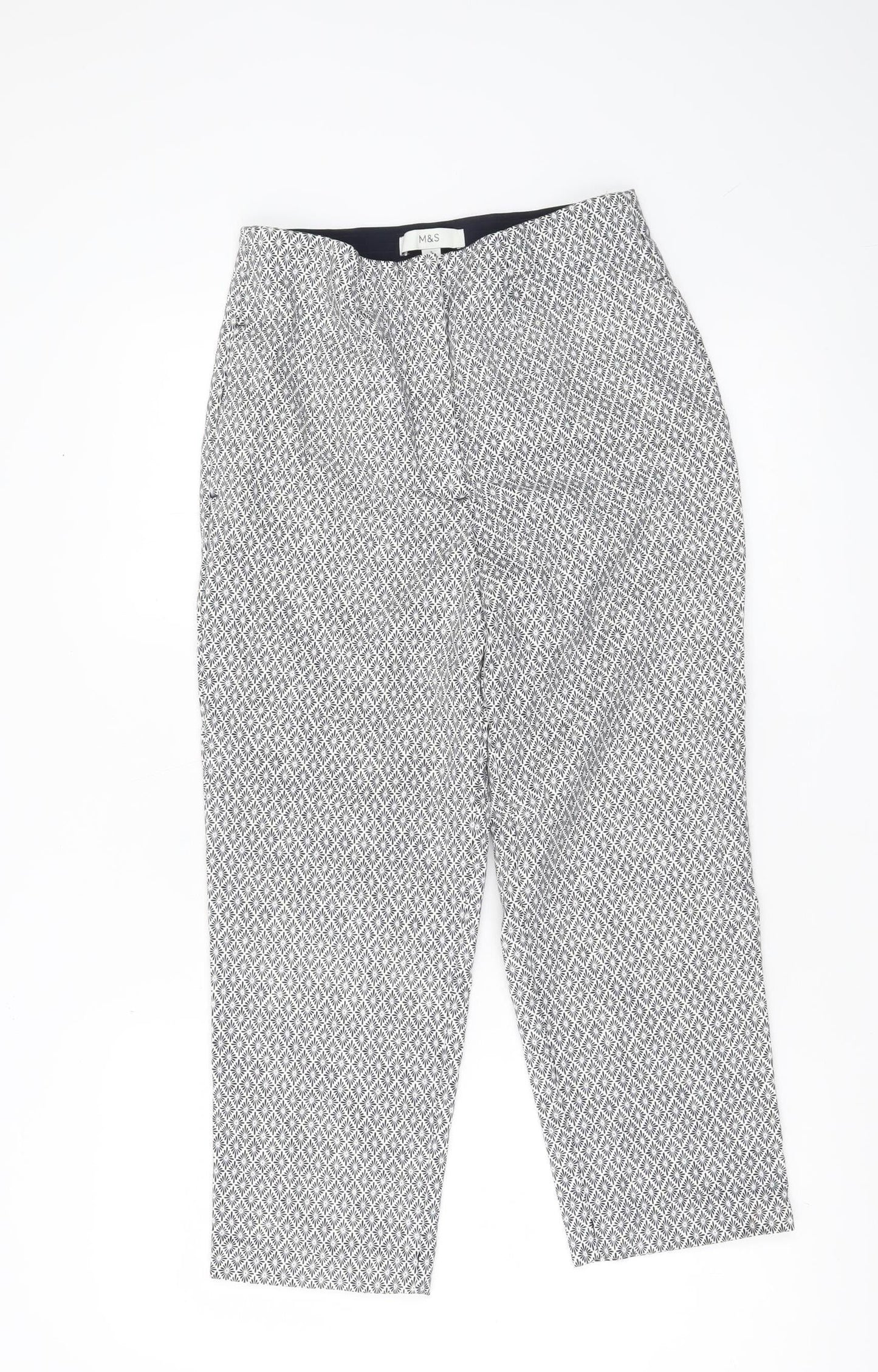 Womens UK Size 8 Marks and Spencer Slim Fit Chino Multicoloured Trousers